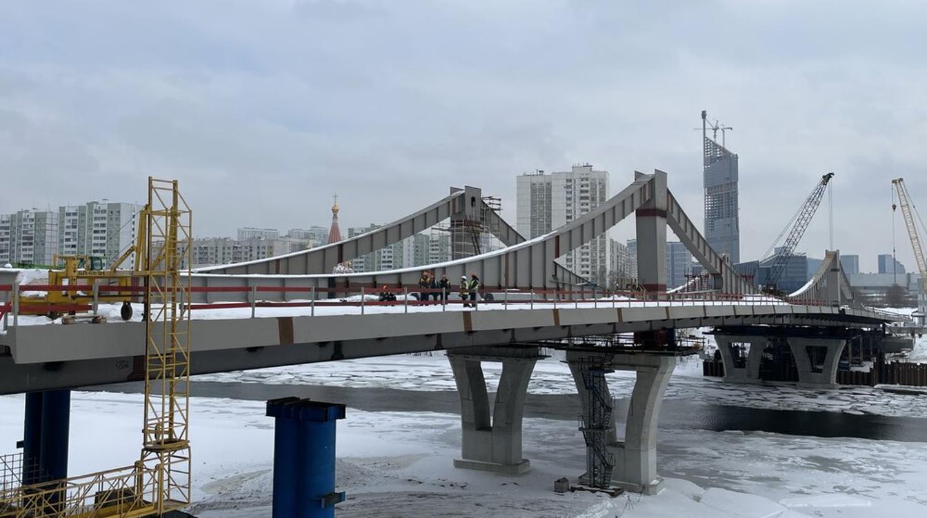 Мост через Москву-реку к улице Мясищева готов на 45% - Бочкарев